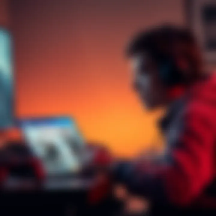 Gamer choosing between two video games A gamer sits at a desk looking at two video game cases, representing Expedition 33 and Kingdom Come Deliverance 2, with a thoughtful expression.