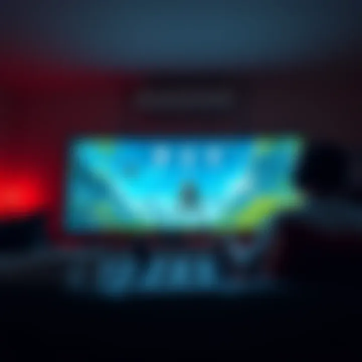A gamer sitting comfortably, focused on a large ultrawide screen displaying gameplay from Prey, looking relaxed and engaged without signs of nausea.