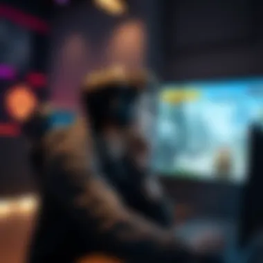 Gamer contemplating game choices A person sitting in front of a screen with Expedition 33 gameplay, looking thoughtful about gaming decisions