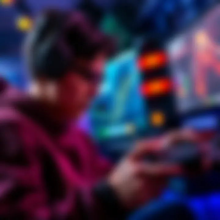 A gamer fine-tuning their controller settings for zero delay