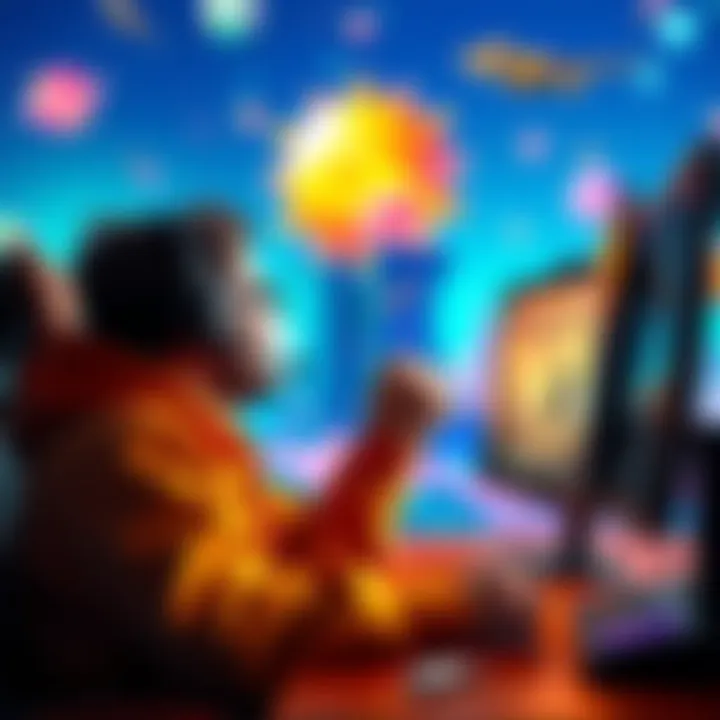 A person sitting in front of a computer, looking thoughtful while comparing No Man's Sky and other video games