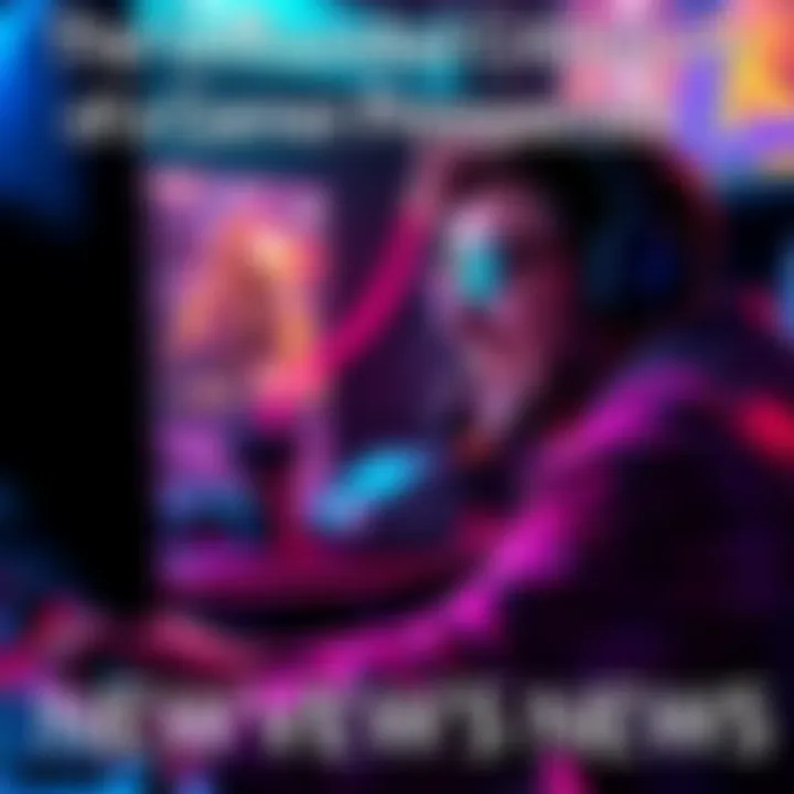 A gamer focused on playing DL2 with excitement on their face, surrounded by gaming gear and a vibrant screen showing the game's action