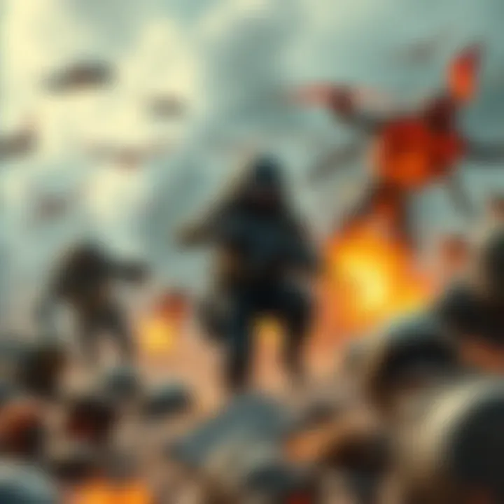 A gamer in a tense scene trying to escape from a difficult mission filled with powerful enemies and obstacles