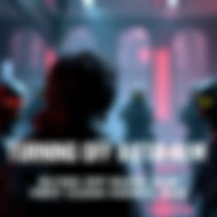A gamer stands in front of multiple non-playable characters (NPCs) in a video game, looking tense and focused after turning off auto aim.
