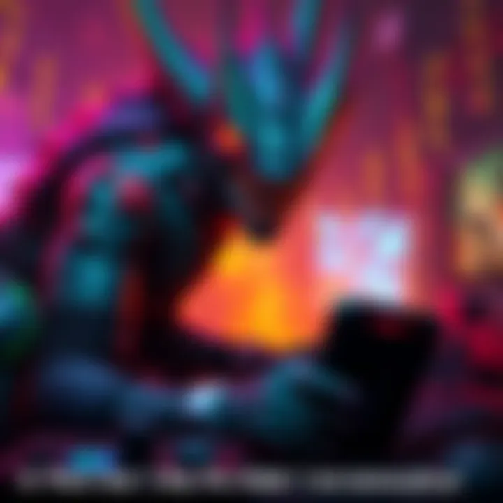 A gamer focused on defeating Terramorphus in a vibrant game setting, hoping to obtain the perfect Hide of Terramorphus.