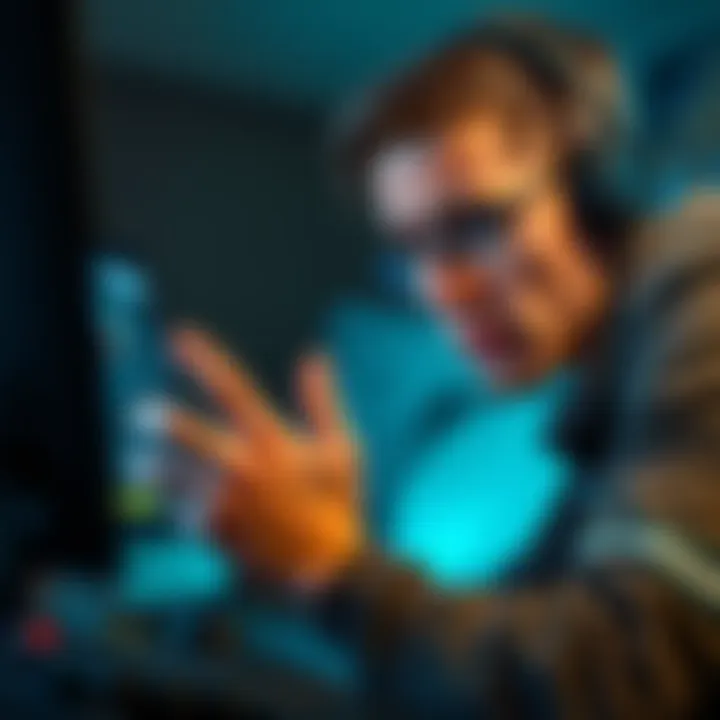 Person looking at their computer screen with a confused expression after being banned from EA App, showcasing frustration over account issues
