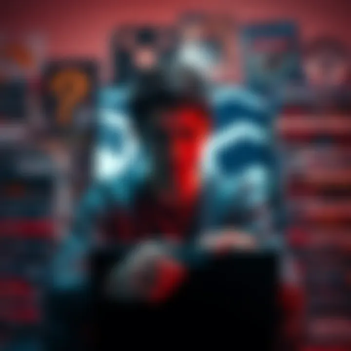 A gamer sitting in front of a console, looking disheartened while surrounded by various video game cases