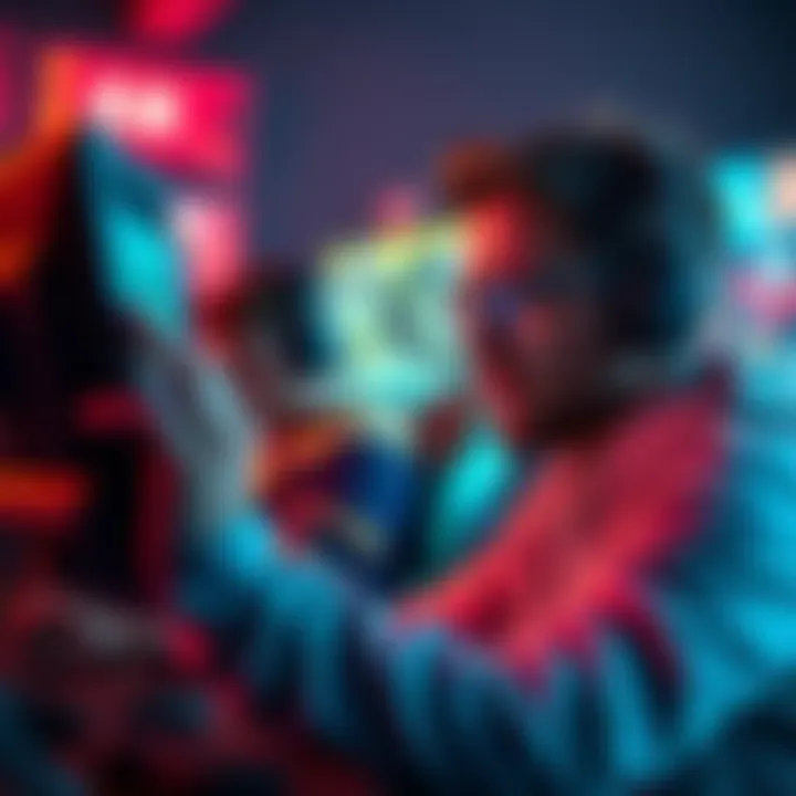 Gamer Frustration in Duo Play A frustrated gamer looks at their screen during a duo match, displaying disappointment with their partner's gameplay choices.