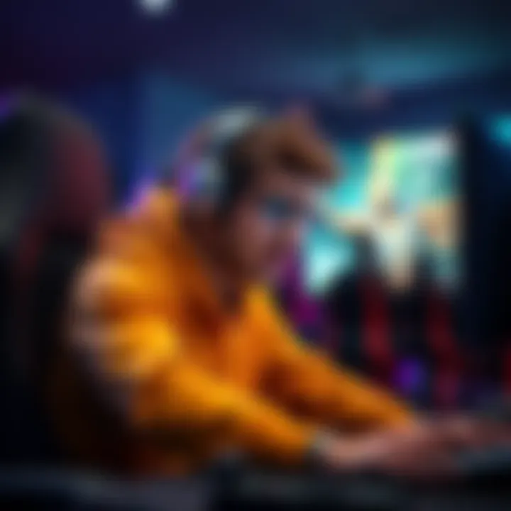 A gamer expressing frustration while playing a video game without a microphone, emphasizing their need for non-verbal communication in a PvPvE setting.