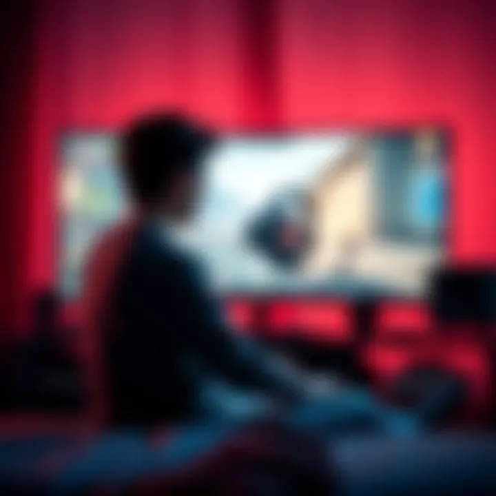 Gamer facing frustration with Red Magic 10 Pro A frustrated gamer sitting in front of a screen, showing a gaming setup with the Red Magic 10 Pro device, looking disappointed while playing a game