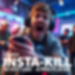A gamer reacts in frustration as their character is suddenly defeated in a video game, highlighting the challenge of insta-kills.