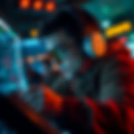 A gamer focused on a fast-paced scene in Marathon, showcasing intense gameplay and concentration on the screen.