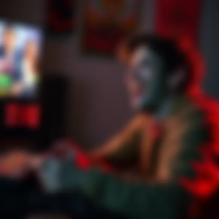 A person is laughing heartily while playing Resident Evil 2 Remake on a gaming console, showcasing a lighthearted moment during gameplay.