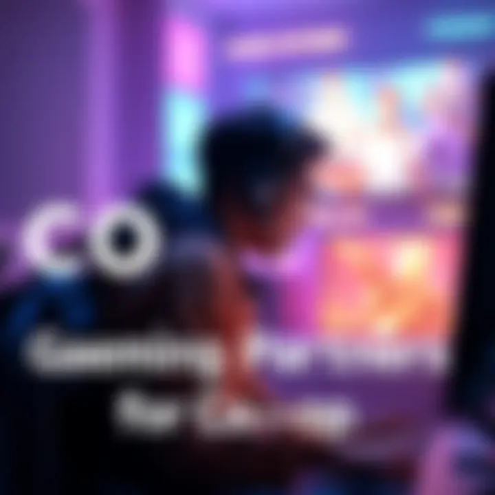 A gamer sitting in front of a computer with a headset, searching for players to join in a new game adventure.
