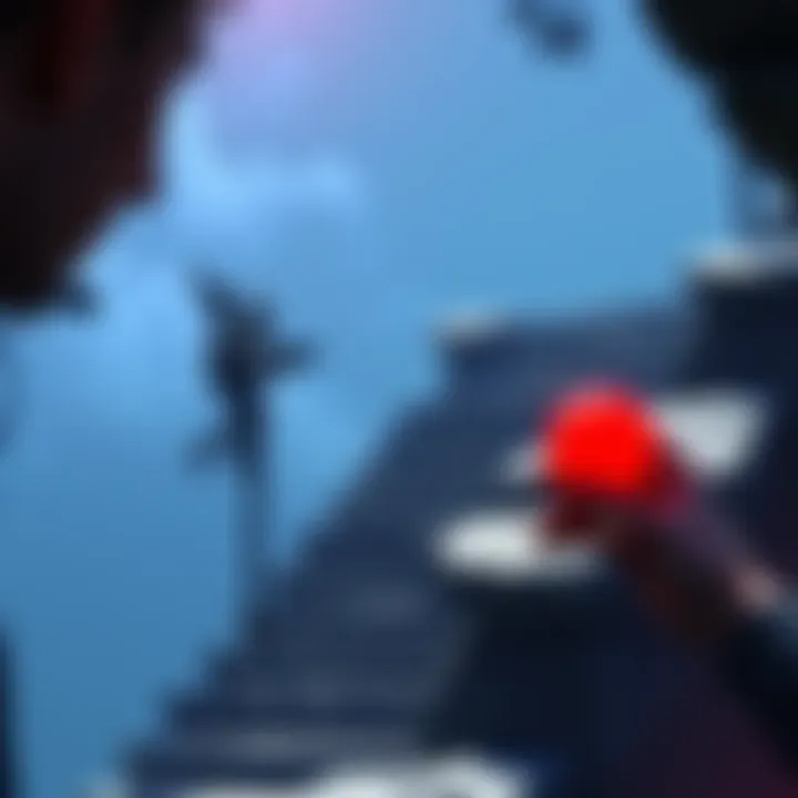 A gamer looks at a small screen, realizing they missed a red orb in the game. The scene shows stairs they could have climbed to retrieve it before it banked, with a stone block now blocking access.