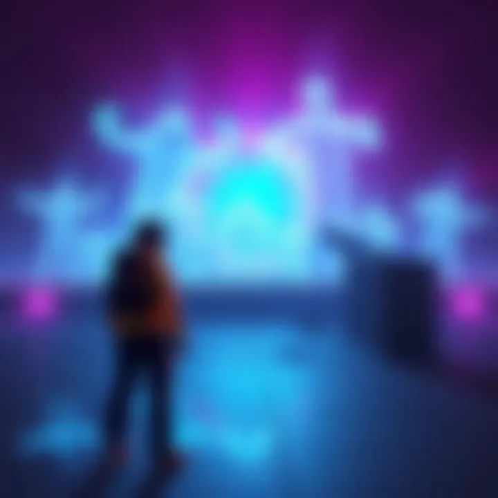 A player stands still in a game, watching ghostly BTs appear around them, illustrating a key gameplay mechanic about movement.