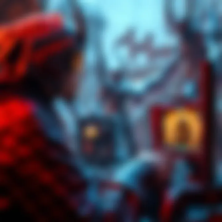 Gamer Playing Heretic on GzDoom A gamer focused on a screen playing Heretic, showcasing the game's medieval fantasy elements.