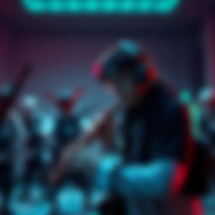 A player in Stella Montis plays a recorder while in-game raiders dance around him, showcasing a fun yet controversial moment in the gaming session.