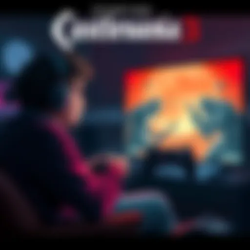 A gamer sitting in front of a screen, excitedly planning strategies for playing Castlevania 3, with the game console and controllers visible.