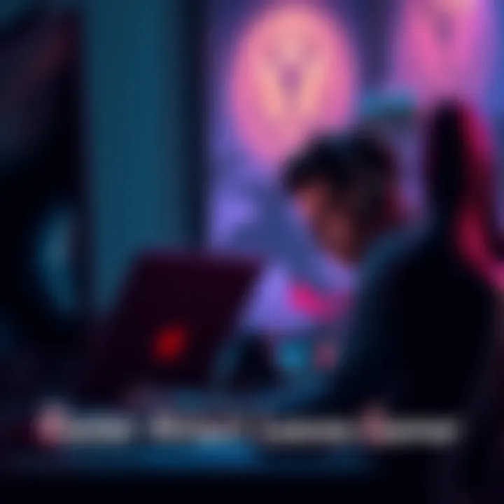 A gamer sitting at a desk, looking frustrated while playing a video game after being attacked by another player, showing a mix of anger and contemplation.