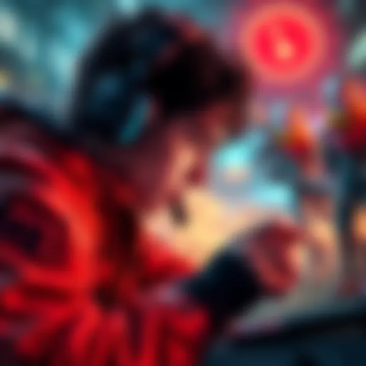 A gamer focused on their screen, reactivating seasonal modifiers to enhance their builds while battling enemies.