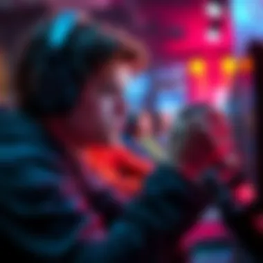 Gamer Seeking Help A gamer looking at their screen, focused on improving gameplay skills and sharing feedback with others.