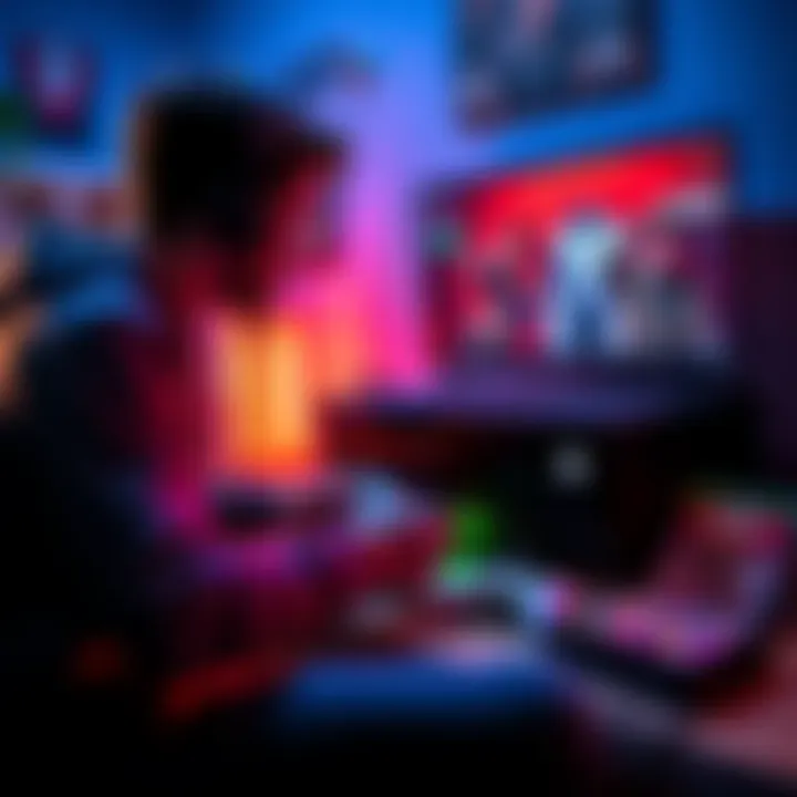 A gamer reconnects cables and powers up an Xbox console with games around them, ready to play.