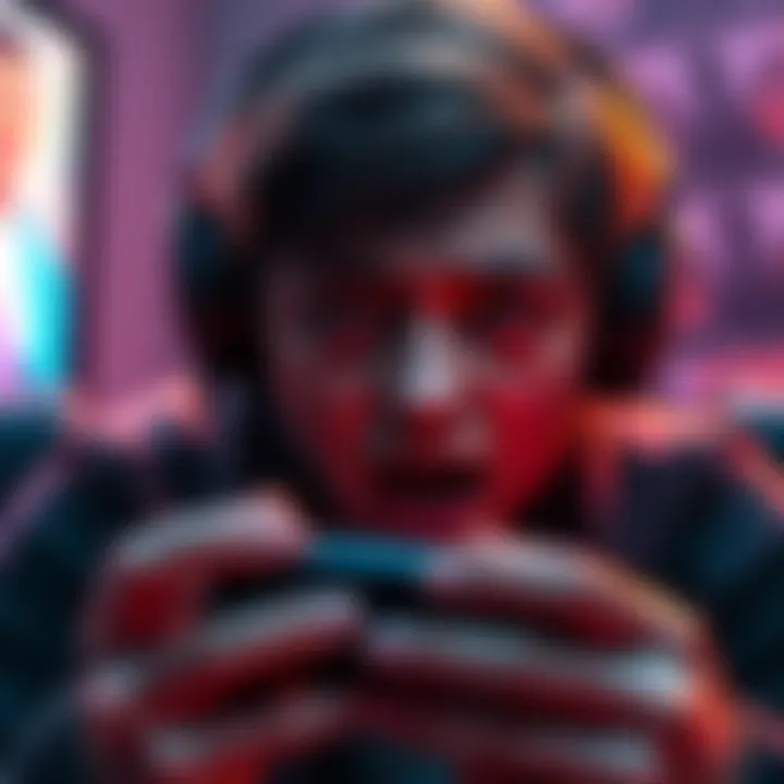 Gamer in Tears Over Loot Box Surprise A gamer looks shocked and emotional after opening a loot box, with tears in their eyes and a gaming controller in hand.