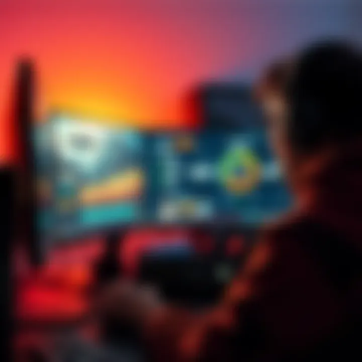 Person testing gaming performance on PC A gamer looking at a monitor showing low FPS stats after upgrading to an MSI RTX 5070 graphics card