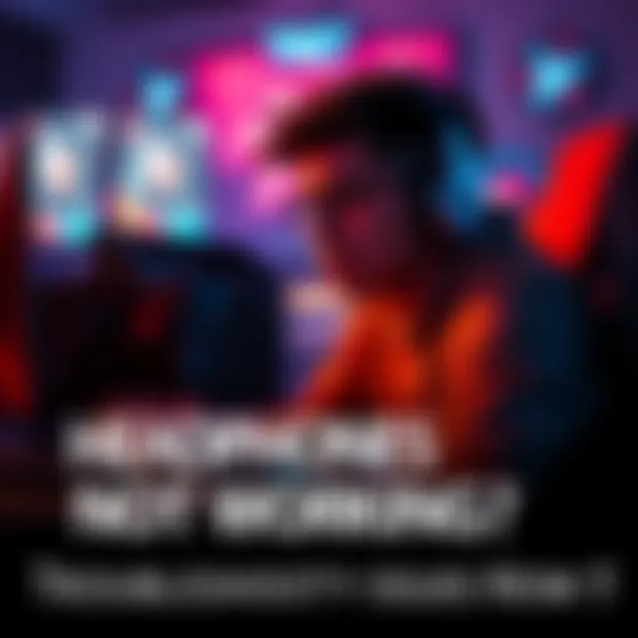 A person is seated at a gaming setup, looking frustrated while testing Turtle Beach headphones connected to a controller.