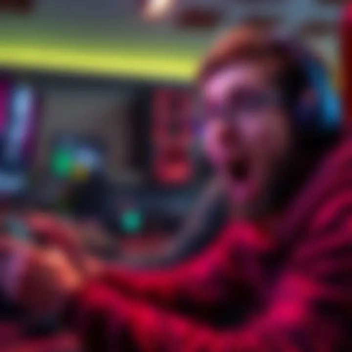 A gamer looking shocked while playing a console game, with a visible gamepass interface showing active status after expiration.