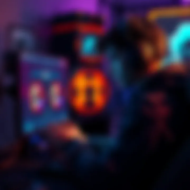 A gamer focused on adjusting mouse sensitivity settings on a computer screen, showcasing a 25cm/360 setup with gaming equipment in the background.