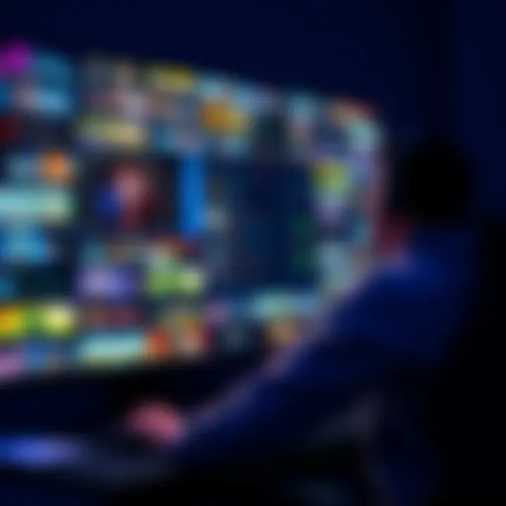 A gamer looking at a long list of unplayed games on a computer screen, feeling overwhelmed by choices.