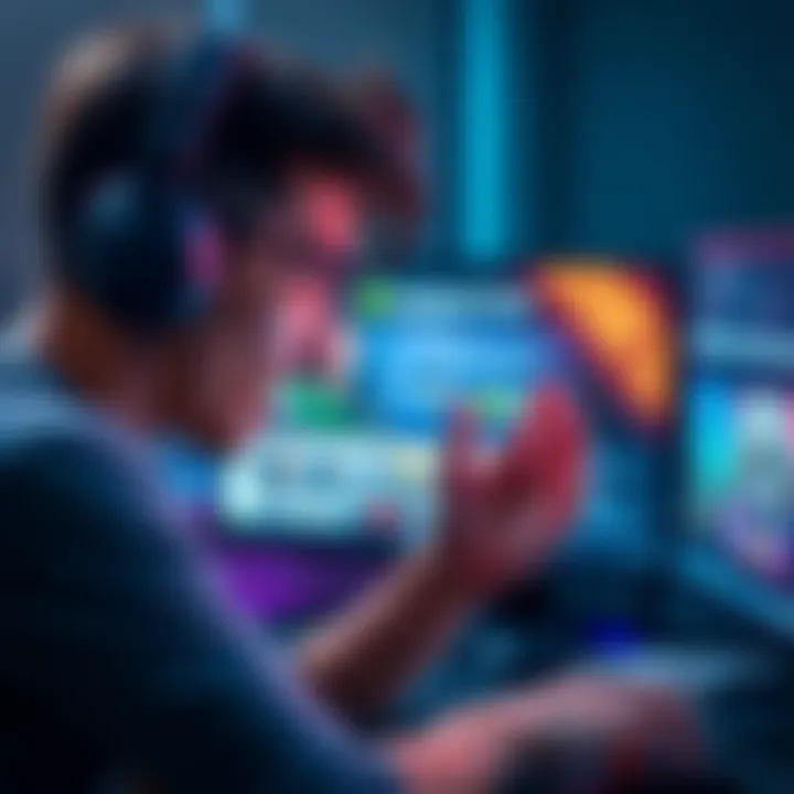 A gamer looks shocked at their computer screen showing a banned Steam account message, with G2A website open in the background.