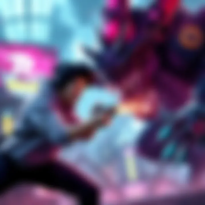 A frustrated gamer fights the challenging Malenia boss in a vibrant game environment, showcasing intense action and skill