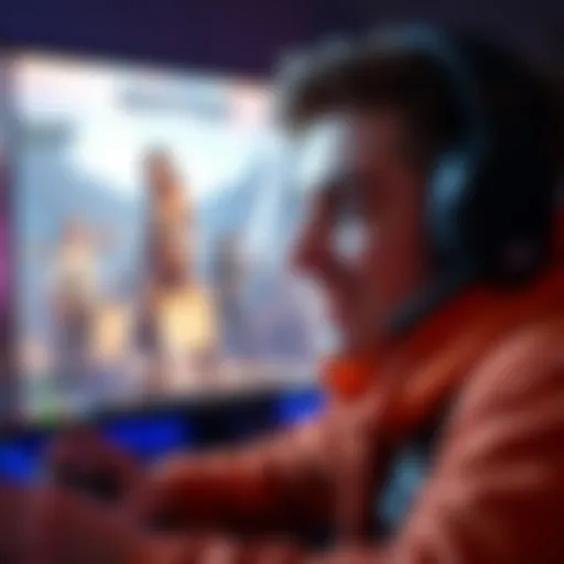 A gamer smiling at their screen after accidentally selecting a female character body type in the New War game, showing a lighthearted reaction.