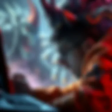 A gamer intensely focused on their screen, battling a large, intimidating boss character in a video game with intricate designs, showing signs of frustration.