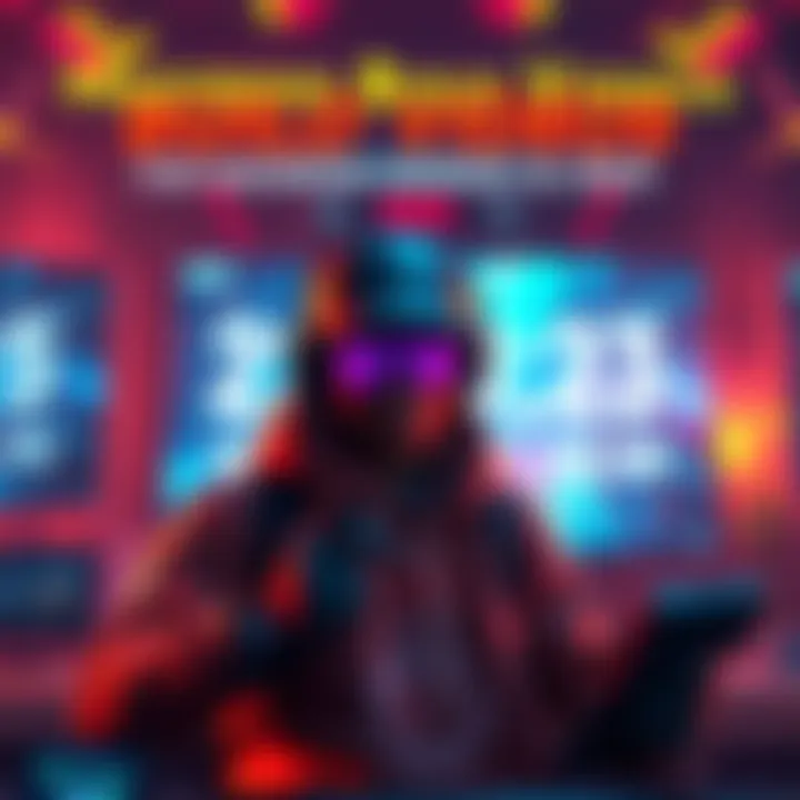 Character showcasing build video A gamer in a virtual environment demonstrating high damage build techniques, surrounded by impressive damage numbers on screen