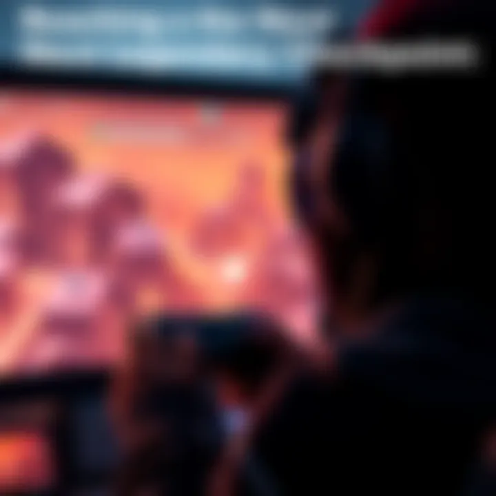 A gamer focused on the screen, with a controller in hand, ready to conquer a challenging checkpoint in a video game.