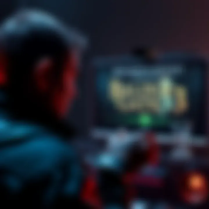 Character contemplating game choices A gamer looks at a screen displaying Assassin's Creed Origins and Baldur's Gate 3, weighing their options