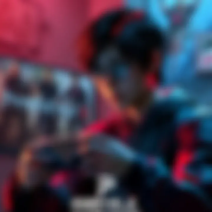 A gamer holding a controller, looking at Persona 5 and Resident Evil game covers, pondering their choice