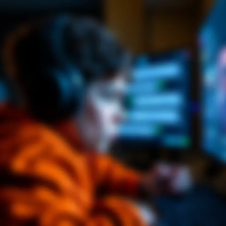 A gamer looks frustrated while playing a game, surrounded by chat messages with racial slurs appearing on the screen.