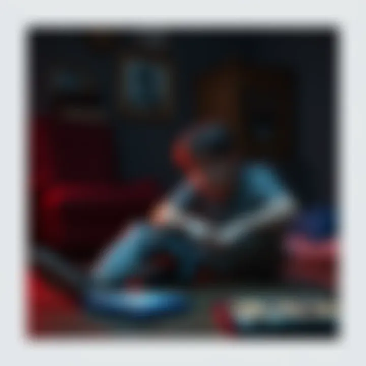 A gamer sits in a dimly lit room, holding a controller, with a Silent Hill game case on the table, looking thoughtful about replaying the first game before the third.