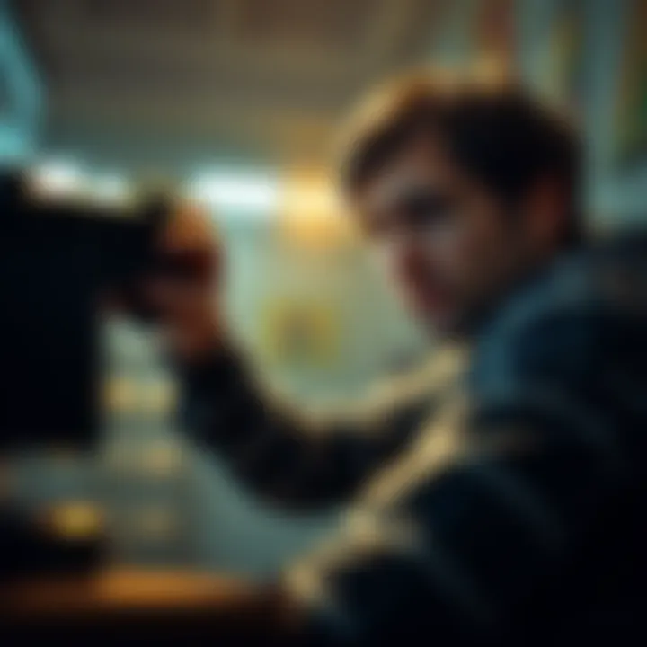 A person struggles with the case board feature in Alan Wake 2 on their PlayStation console, showing frustration as the controller fails to work properly.