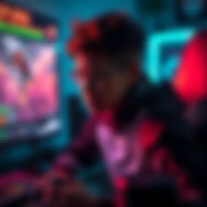 A gamer looks frustrated while their computer shows high CPU usage during game loading.