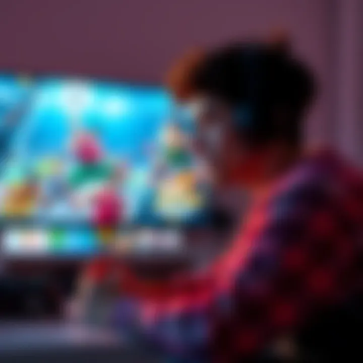 A person sitting in front of a TV, looking frustrated while deleting fighting games from a console.