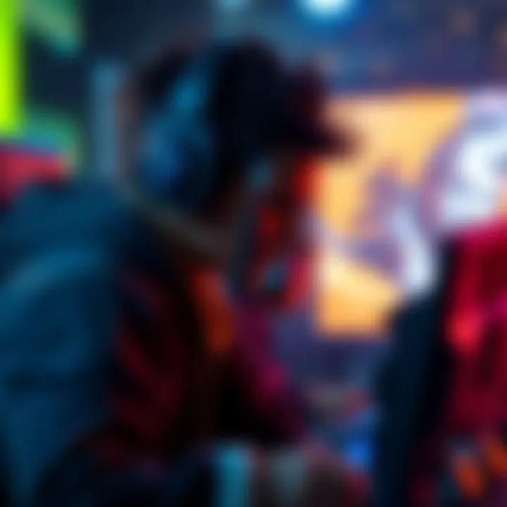 A gamer using demolition strategies during a one-on-one gameplay session, showing intense focus and determination.