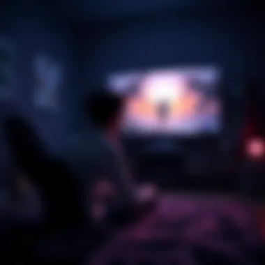 A gamer sitting in a dimly lit room, staring at a screen with Destiny 2 gameplay, showing disappointment over not completing a raid.