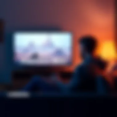 Gamer looking disappointed while playing Forbidden West A player sitting on a couch with a controller, looking frustrated while playing Horizon Forbidden West on a TV. The room is dimly lit, highlighting the game's graphics on the screen.