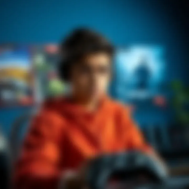 Gamer Shows Disappointment Over Game Exclusion A gamer sitting in front of a console, looking upset about a game not being available on Xbox, with posters of the first game in the background